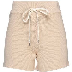 New Vicolo Knit Shorts One Size S/M Pullon Tan Khaki Italy NWT